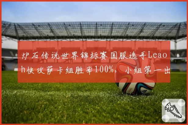 炉石传说世界锦标赛国服选手Leaoh快攻萨卡组胜率100%,小组第一出线